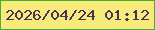 文字の大きさ：2、枠の色：49ac33、背景の色：f7ec7b、文字の色：493157 無料ブログパーツのブログ時計