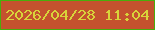 文字の大きさ：3、枠の色：49ad0b、背景の色：c4522e、文字の色：d8d43a 無料ブログパーツのブログ時計