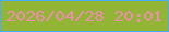 文字の大きさ：1、枠の色：49adff、背景の色：92b535、文字の色：ed8daf 無料ブログパーツのブログ時計