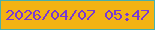 文字の大きさ：5、枠の色：49b0aa、背景の色：f3b313、文字の色：7939d2 無料ブログパーツのブログ時計
