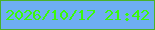 文字の大きさ：2、枠の色：49b229、背景の色：6eaef2、文字の色：3afa0a 無料ブログパーツのブログ時計