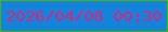 文字の大きさ：3、枠の色：49b502、背景の色：1383db、文字の色：d02780 無料ブログパーツのブログ時計