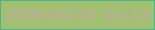 文字の大きさ：2、枠の色：49b58a、背景の色：a3c072、文字の色：c1aaa1 無料ブログパーツのブログ時計