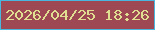 文字の大きさ：3、枠の色：49b6de、背景の色：9e4853、文字の色：e0df91 無料ブログパーツのブログ時計