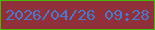 文字の大きさ：5、枠の色：49b705、背景の色：8f303b、文字の色：4a79cc 無料ブログパーツのブログ時計