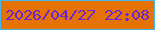 文字の大きさ：3、枠の色：49b8ef、背景の色：e57202、文字の色：6826d1 無料ブログパーツのブログ時計