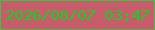 文字の大きさ：1、枠の色：49ba46、背景の色：c75d6b、文字の色：11d220 無料ブログパーツのブログ時計