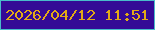 文字の大きさ：4、枠の色：49bbca、背景の色：340a96、文字の色：e2ab16 無料ブログパーツのブログ時計