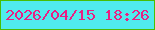 文字の大きさ：1、枠の色：49be04、背景の色：50ebed、文字の色：ea1f83 無料ブログパーツのブログ時計