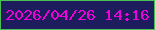 文字の大きさ：1、枠の色：49bf54、背景の色：1d1c5d、文字の色：ea02d9 無料ブログパーツのブログ時計