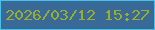 文字の大きさ：5、枠の色：49c0ea、背景の色：396996、文字の色：99ae31 無料ブログパーツのブログ時計