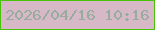 文字の大きさ：1、枠の色：49c308、背景の色：d7b8c7、文字の色：96ac9d 無料ブログパーツのブログ時計