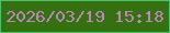 文字の大きさ：1、枠の色：49c46c、背景の色：357110、文字の色：bc86b9 無料ブログパーツのブログ時計