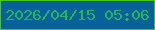 文字の大きさ：1、枠の色：49c512、背景の色：086199、文字の色：23b65e 無料ブログパーツのブログ時計
