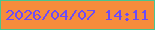 文字の大きさ：3、枠の色：49c590、背景の色：f68c3c、文字の色：6c4bf7 無料ブログパーツのブログ時計