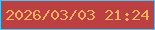 文字の大きさ：5、枠の色：49c5f9、背景の色：bc4041、文字の色：f0af5c 無料ブログパーツのブログ時計