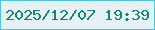 文字の大きさ：2、枠の色：49c7db、背景の色：e7f0f5、文字の色：0d8877 無料ブログパーツのブログ時計