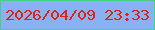 文字の大きさ：5、枠の色：49ce86、背景の色：89b2f5、文字の色：e2220b 無料ブログパーツのブログ時計
