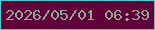 文字の大きさ：5、枠の色：49ced4、背景の色：61013a、文字の色：91a998 無料ブログパーツのブログ時計