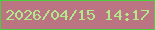 文字の大きさ：1、枠の色：49cf3c、背景の色：bb7481、文字の色：b2ea8b 無料ブログパーツのブログ時計