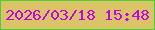 文字の大きさ：2、枠の色：49d137、背景の色：dbc368、文字の色：c206de 無料ブログパーツのブログ時計