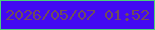 文字の大きさ：1、枠の色：49d17a、背景の色：4309f2、文字の色：704d5b 無料ブログパーツのブログ時計