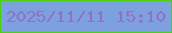 文字の大きさ：2、枠の色：49d212、背景の色：7da1df、文字の色：9171c4 無料ブログパーツのブログ時計