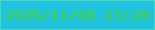 文字の大きさ：3、枠の色：49d7b6、背景の色：1fc3e0、文字の色：47d52a 無料ブログパーツのブログ時計