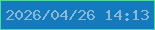 文字の大きさ：3、枠の色：49dc99、背景の色：147abc、文字の色：8ab8d8 無料ブログパーツのブログ時計