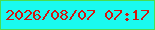 文字の大きさ：1、枠の色：49dd52、背景の色：1afaf0、文字の色：d31711 無料ブログパーツのブログ時計