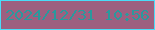 文字の大きさ：4、枠の色：49ddf9、背景の色：9d6080、文字の色：2a999d 無料ブログパーツのブログ時計