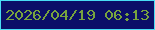 文字の大きさ：5、枠の色：49def4、背景の色：0b0f68、文字の色：78a33e 無料ブログパーツのブログ時計