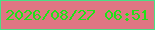 文字の大きさ：5、枠の色：49df85、背景の色：df7683、文字の色：1fe317 無料ブログパーツのブログ時計