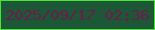 文字の大きさ：1、枠の色：49e530、背景の色：1c5737、文字の色：6b1c49 無料ブログパーツのブログ時計