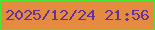 文字の大きさ：2、枠の色：49e633、背景の色：e58b3f、文字の色：64329b 無料ブログパーツのブログ時計