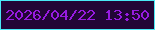 文字の大きさ：2、枠の色：49e9f5、背景の色：220636、文字の色：971be1 無料ブログパーツのブログ時計