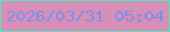 文字の大きさ：3、枠の色：49ecba、背景の色：d78fb7、文字の色：7a8feb 無料ブログパーツのブログ時計
