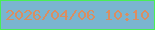 文字の大きさ：3、枠の色：49ee56、背景の色：7ab5d0、文字の色：da8e61 無料ブログパーツのブログ時計