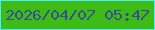 文字の大きさ：3、枠の色：49eefe、背景の色：3ebb14、文字の色：354f97 無料ブログパーツのブログ時計