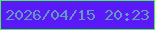 文字の大きさ：4、枠の色：49f04f、背景の色：5a1af8、文字の色：609bbd 無料ブログパーツのブログ時計