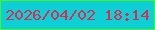 文字の大きさ：5、枠の色：49f223、背景の色：0cd0d5、文字の色：db2b52 無料ブログパーツのブログ時計