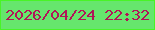 文字の大きさ：4、枠の色：49f427、背景の色：66e66d、文字の色：b11558 無料ブログパーツのブログ時計