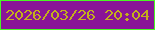文字の大きさ：5、枠の色：49f723、背景の色：891597、文字の色：c4af1b 無料ブログパーツのブログ時計