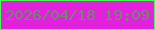 文字の大きさ：5、枠の色：49fa52、背景の色：e121db、文字の色：70896e 無料ブログパーツのブログ時計