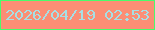文字の大きさ：2、枠の色：49fb6b、背景の色：fb8e75、文字の色：a7dfe5 無料ブログパーツのブログ時計
