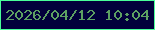 文字の大きさ：2、枠の色：49fe98、背景の色：02003b、文字の色：5da062 無料ブログパーツのブログ時計