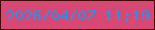 文字の大きさ：3、枠の色：4a0106、背景の色：d74874、文字の色：2e8de4 無料ブログパーツのブログ時計