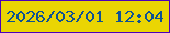 文字の大きさ：4、枠の色：4a01ba、背景の色：ead503、文字の色：0f5193 無料ブログパーツのブログ時計