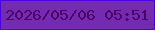 文字の大きさ：1、枠の色：4a01e0、背景の色：732cb1、文字の色：4e0166 無料ブログパーツのブログ時計