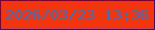 文字の大きさ：5、枠の色：4a0689、背景の色：f3350d、文字の色：3d70c3 無料ブログパーツのブログ時計